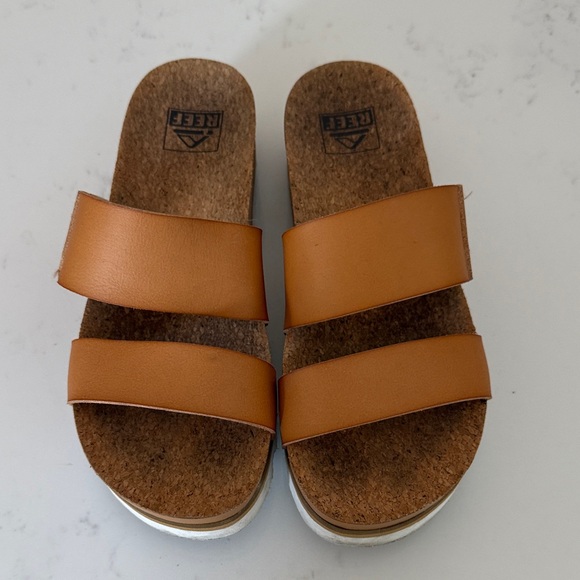 Reef Tan Double Strap Sandals - Picture 1 of 5